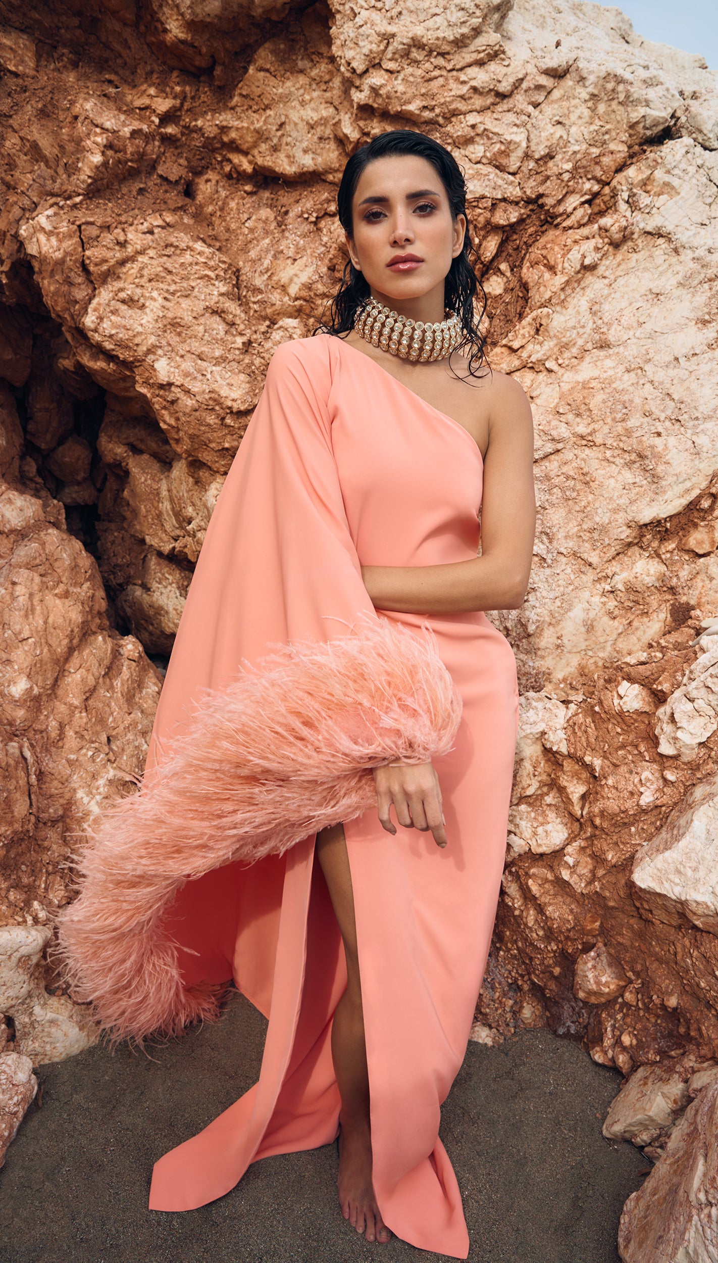 Fenix dress in sunset peach – blazyshower